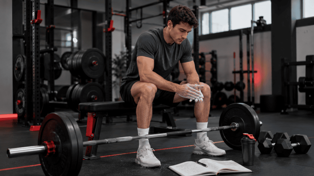 Hypertrophie Training mit Krafttraining und Muskelaufbau im Fitnessstudio